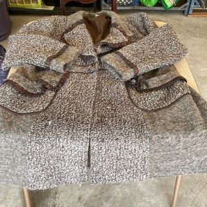 CJ Banks Women’s Mixed Fabric Knee Length Coat